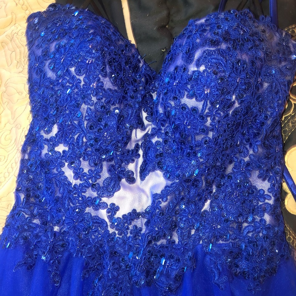 Sweet 16/ Homecoming Dress blue strapless